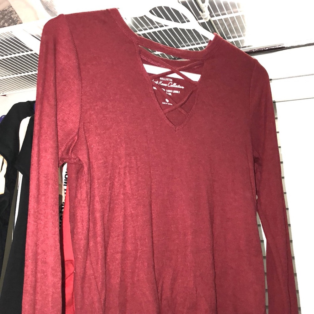 Hollister knit crop sweater top